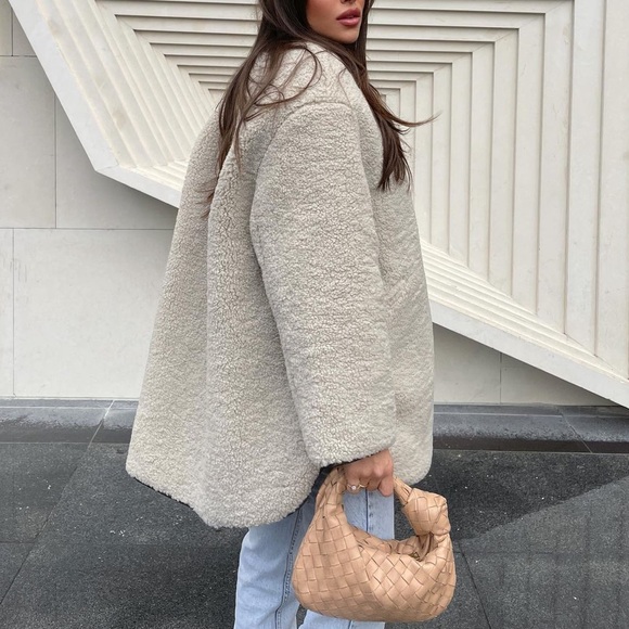 Mango Faux Shearling Jacket - Picture 4 of 15